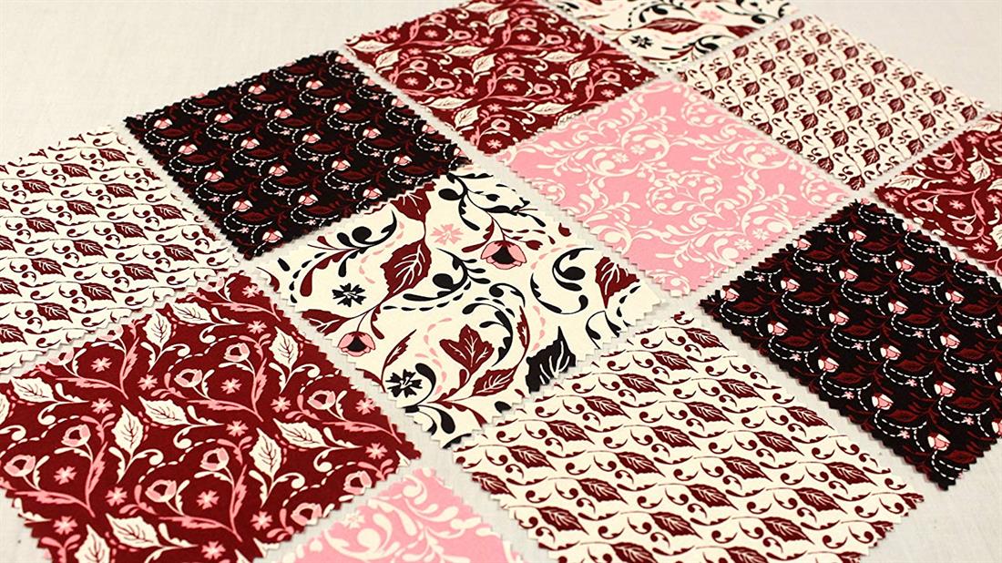 Wine Printed Cotton Arts & Crafts Charm Pack