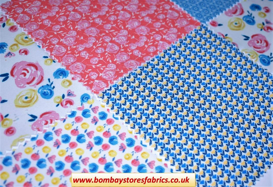 COL 2 Printed Cotton Water Colour Swirls Charm Pack