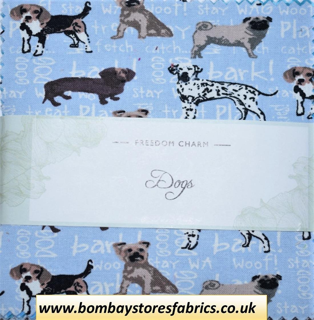 COL 1 Printed Cotton Dogs - Charm Pack