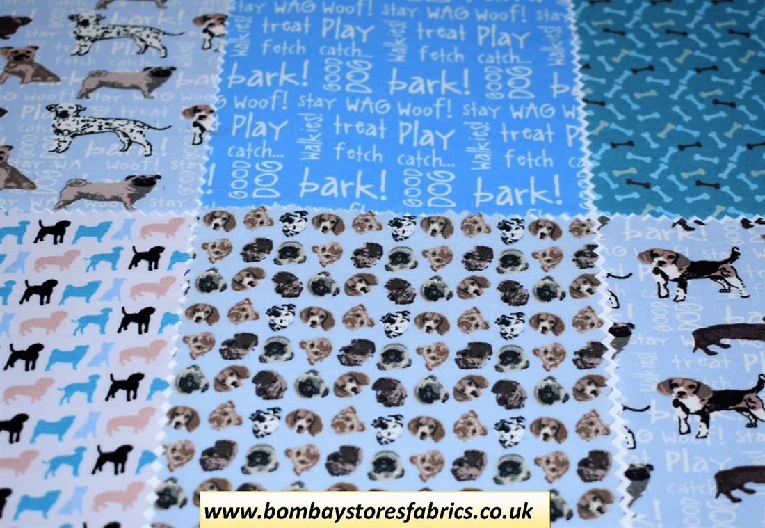 COL 1 Printed Cotton Dogs - Charm Pack
