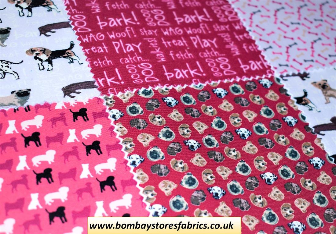 COL 3 Printed Cotton Dogs - Charm Pack