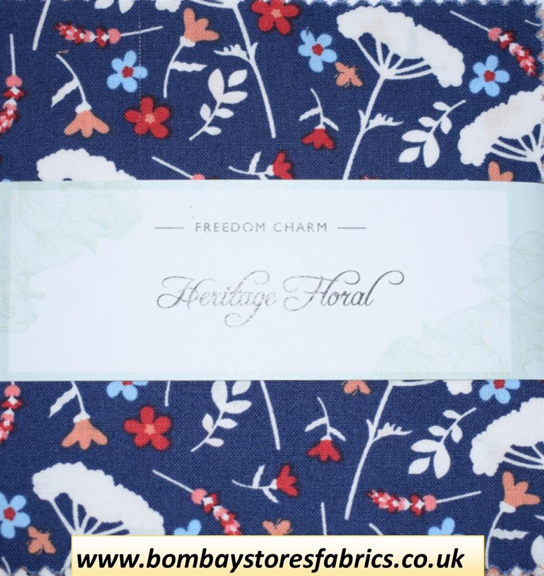 COL 2 Printed Cotton Heritage Floral Charm Pack