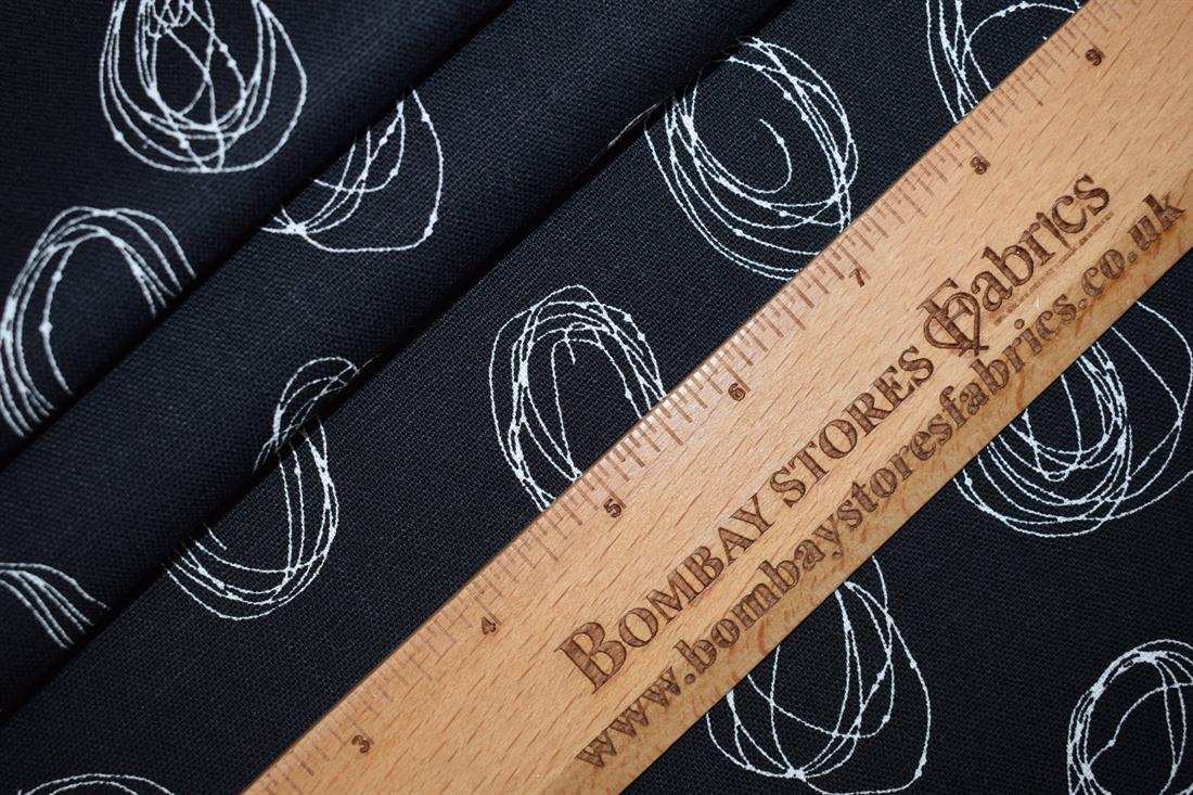 Black Cotton Single Fat Quarter 18"x22"Inch