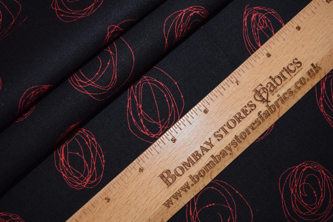 Black Cotton Single Fat Quarter 18"x22"Inch