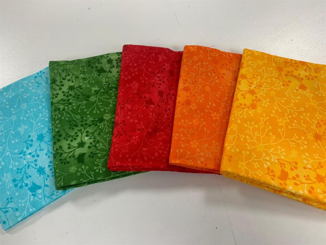 Multicolour Printed Cotton Fat Quarter Bundle