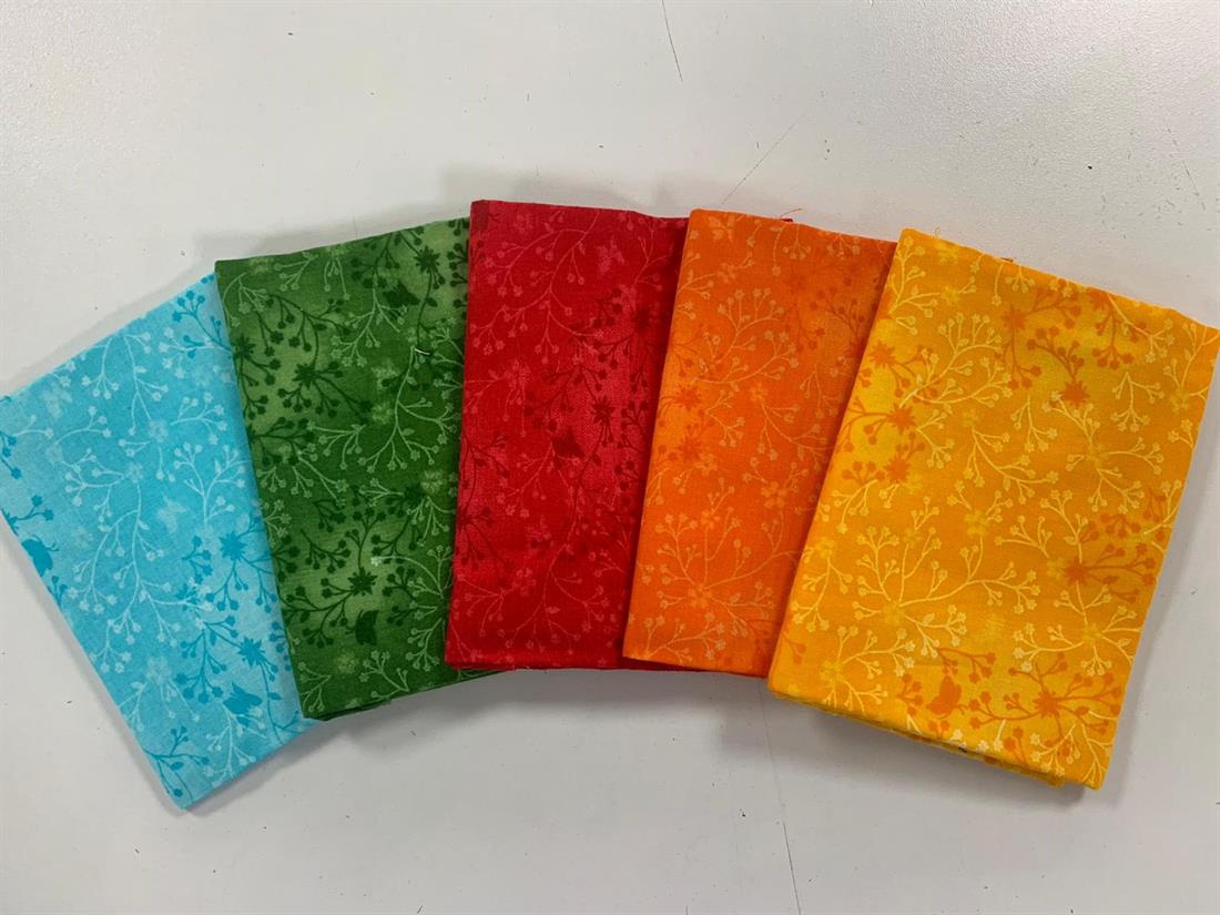 Multicolour Printed Cotton Fat Quarter Bundle