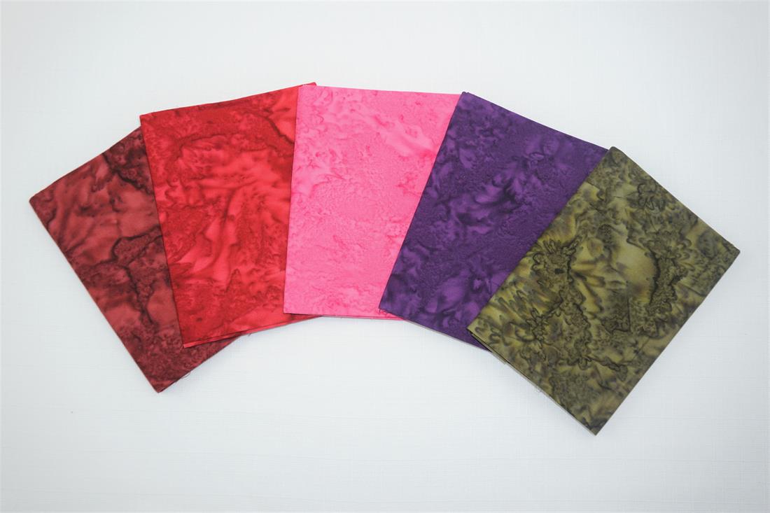 Multicolour Printed Cotton Marble Batik Bundle