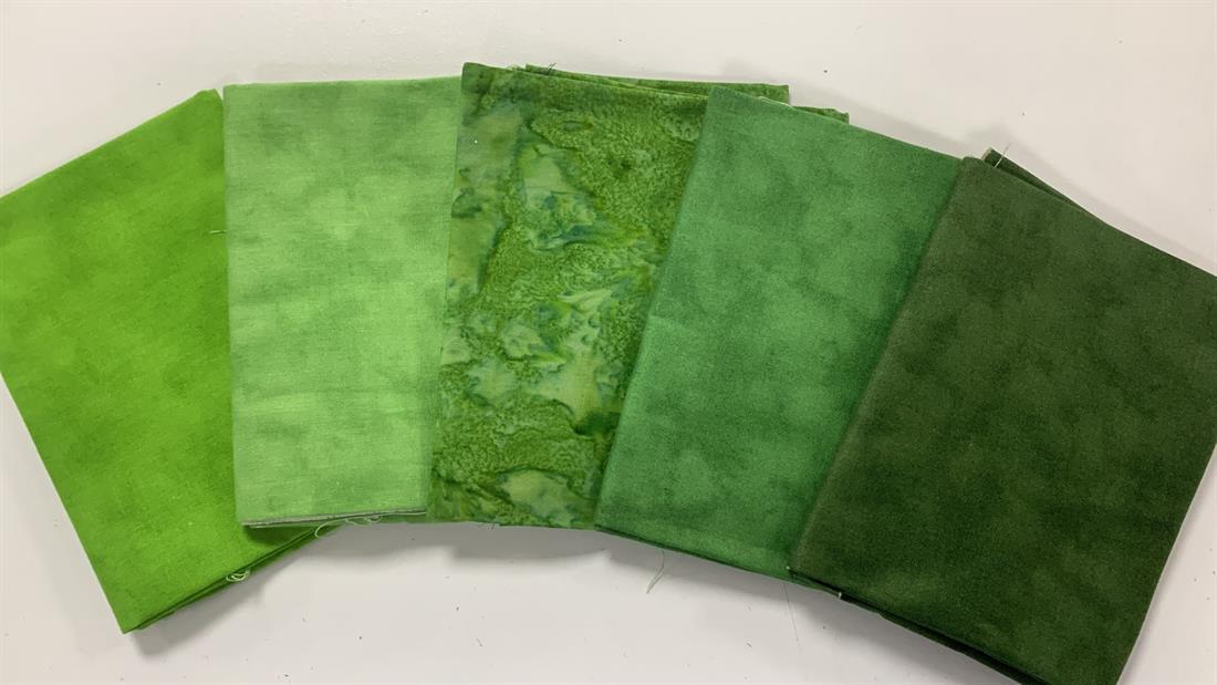 Green Cotton Bali Batik Fat Quarter Bundle