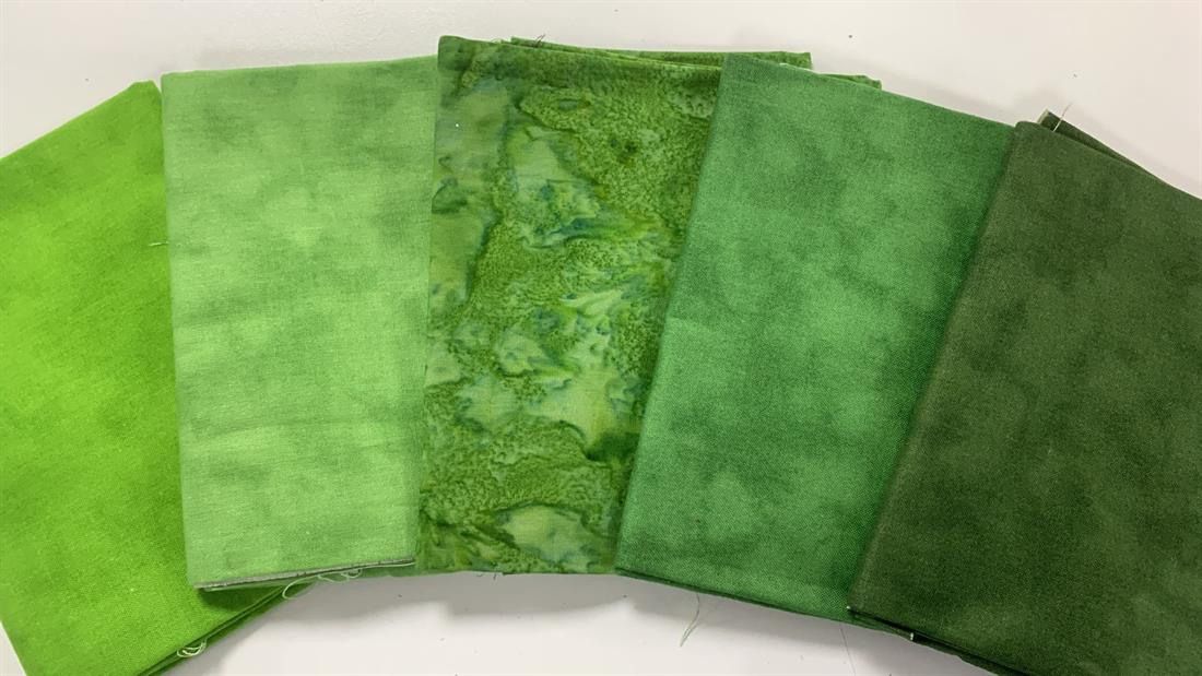 Green Cotton Bali Batik Fat Quarter Bundle