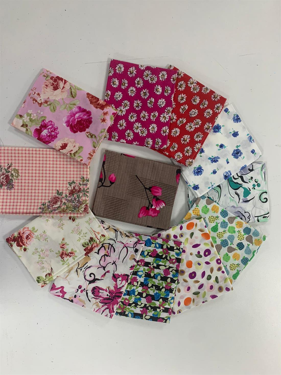 Multicolour Printed Cotton Fat Quarter
