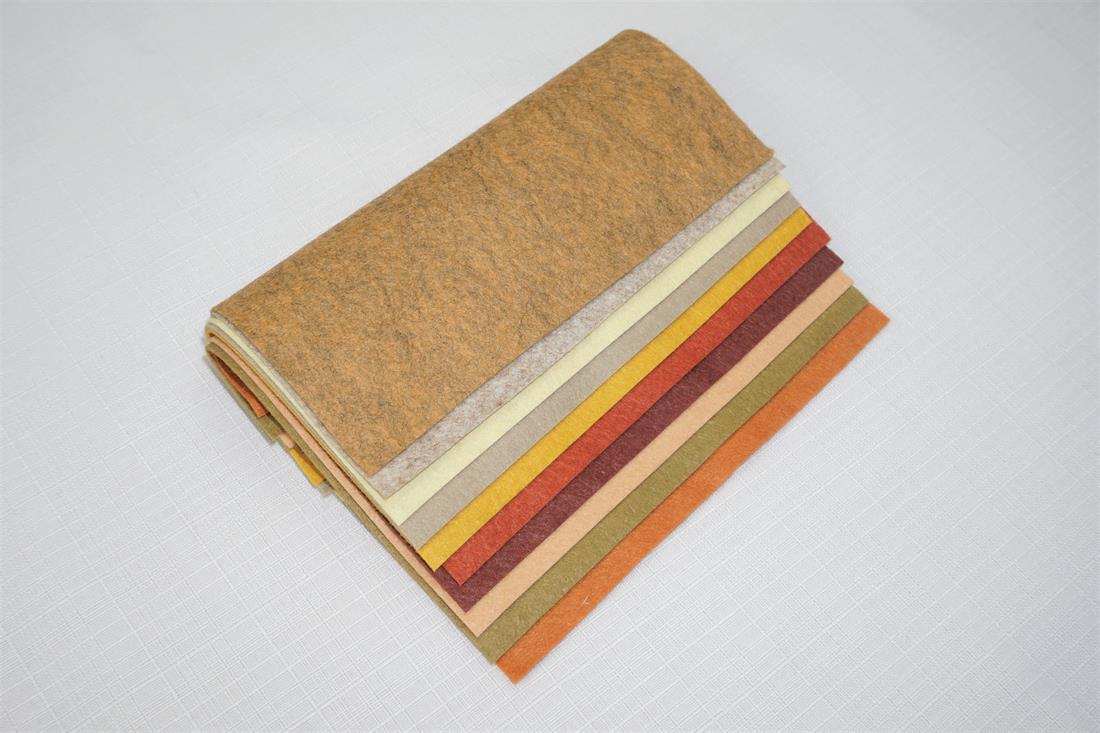 Multicolour Felt Mini Rolls - 6" Wool Mix Decracraft