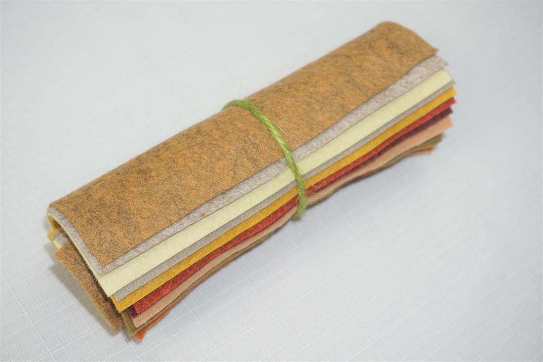 Multicolour Felt Mini Rolls - 6" Wool Mix Decracraft