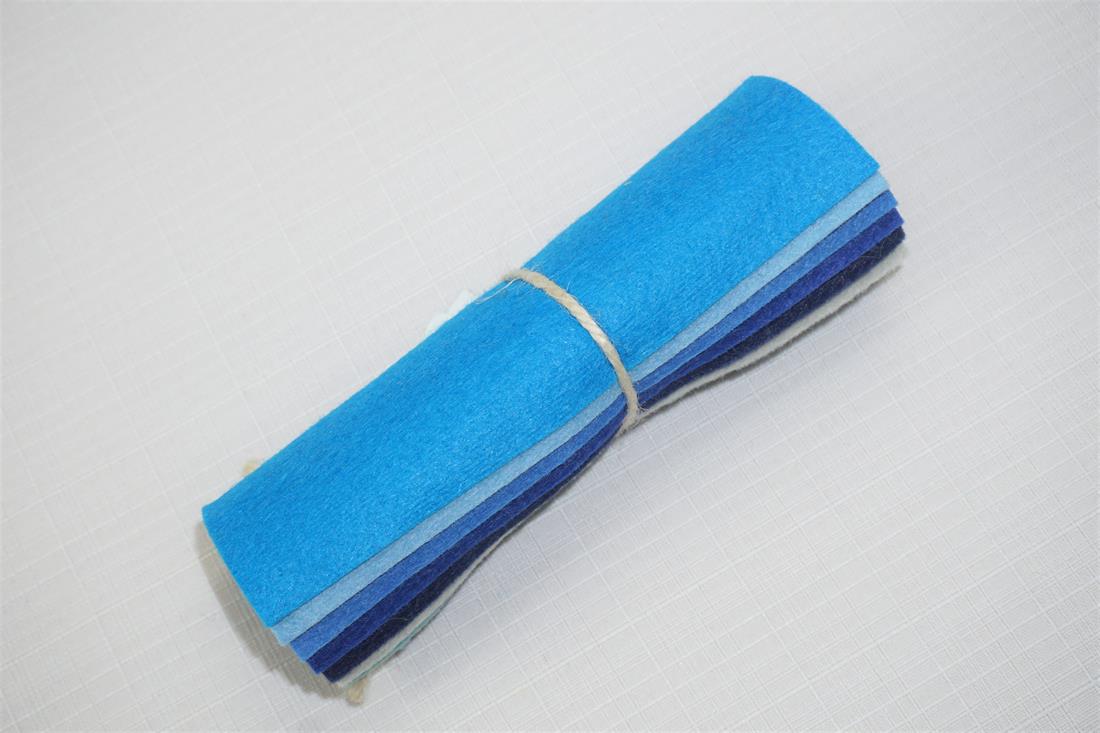 Multicolour Felt Mini Rolls - 6" Wool Mix Decracraft