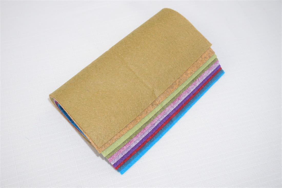 Multicolour Felt Mini Rolls - 6" Wool Mix Decracraft