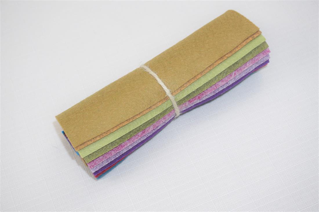 Multicolour Felt Mini Rolls - 6" Wool Mix Decracraft