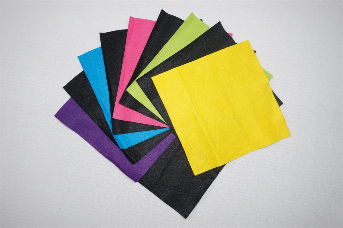 Multicolour Felt Mini Rolls - 6" Wool Mix Decracraft