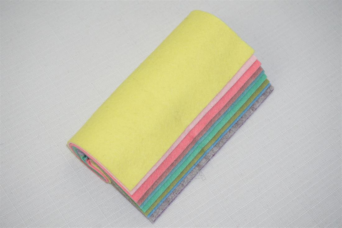 Multicolour Felt Mini Rolls - 6" Wool Mix Decracraft