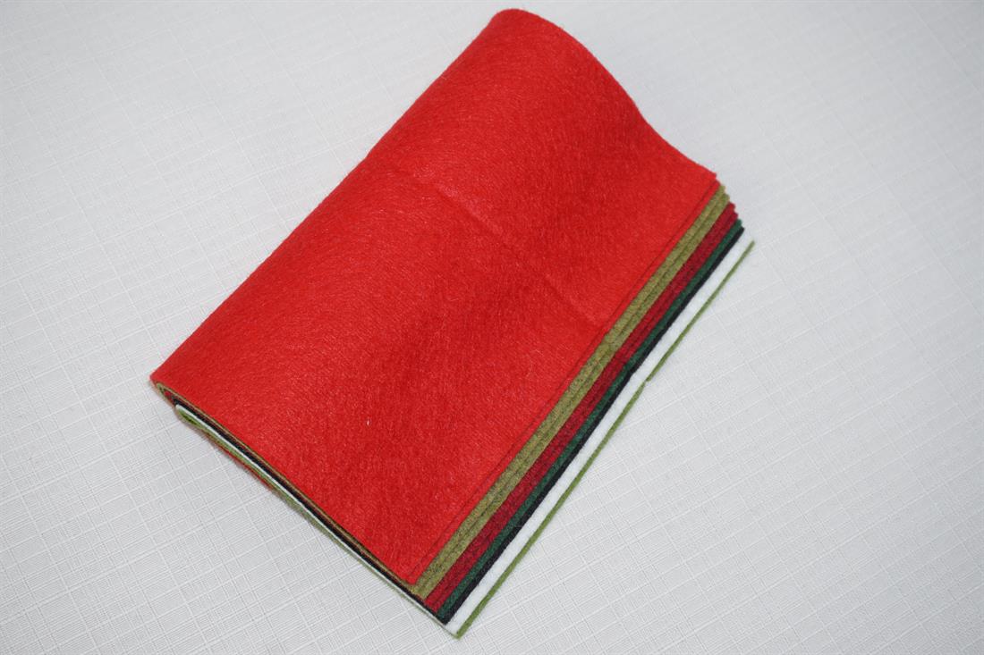 Multicolour Felt Mini Rolls - 6" Wool Mix Decracraft
