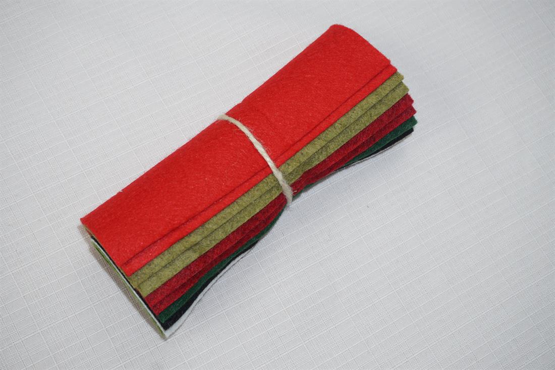 Multicolour Felt Mini Rolls - 6" Wool Mix Decracraft