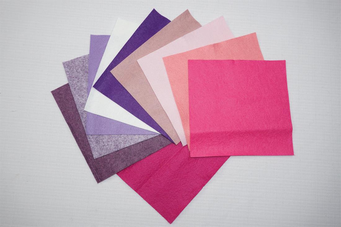 Multicolour Felt Mini Rolls - 6" Wool Mix Decracraft