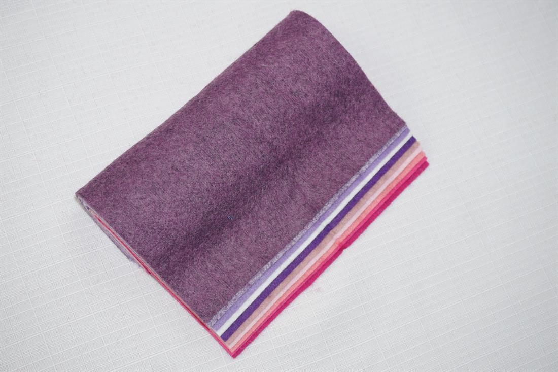 Multicolour Felt Mini Rolls - 6" Wool Mix Decracraft