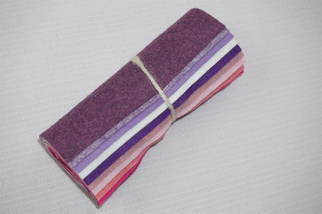 Multicolour Felt Mini Rolls - 6" Wool Mix Decracraft