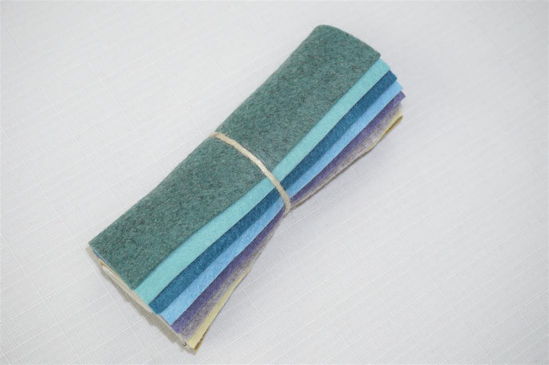 Multicolour Felt Mini Rolls - 6" Wool Mix Decracraft