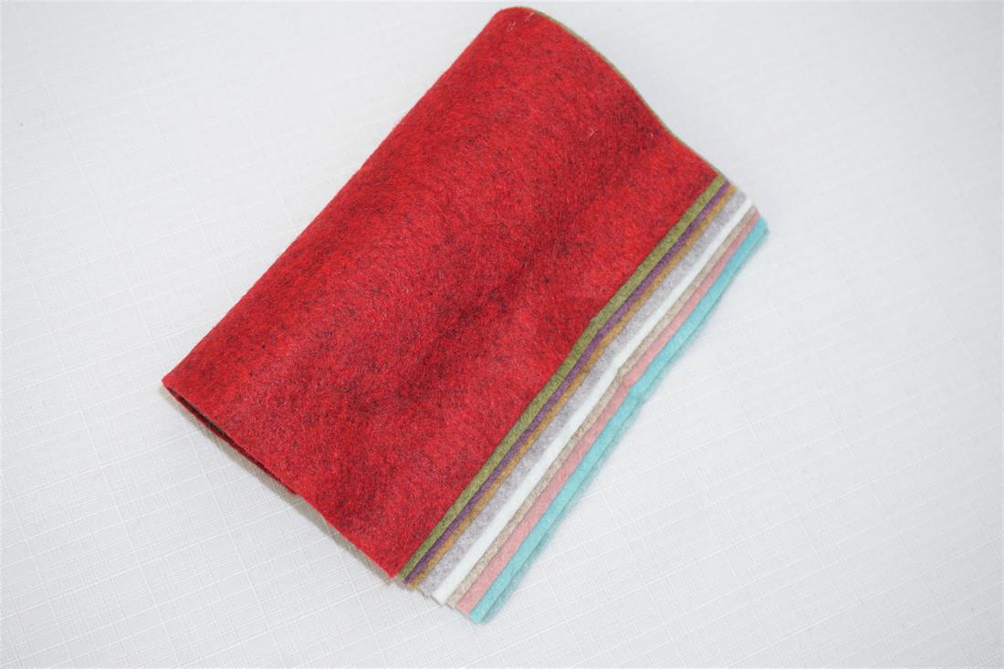 Multicolour Felt Mini Rolls - 6" Wool Mix Decracraft