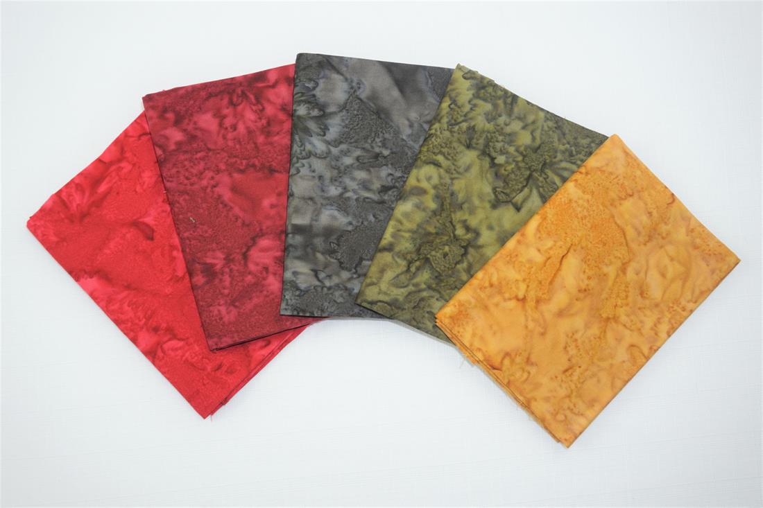 Multicolour Printed Cotton Marble Batik Bundle