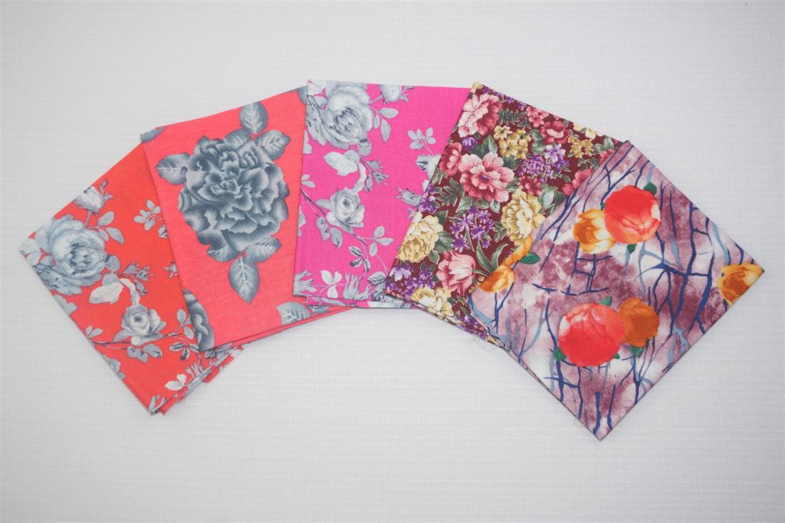 Multicolour Printed Cotton Fat Quarter Bundle