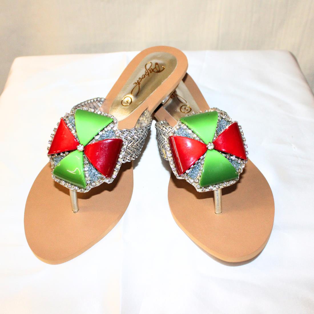 Green & RED Ladies Shoes