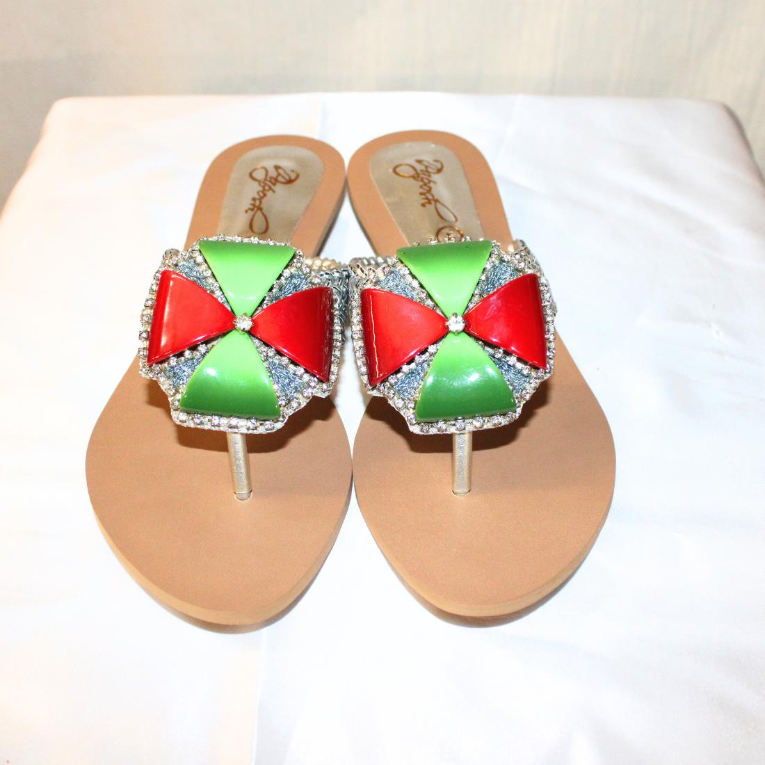 Green & RED Ladies Shoes