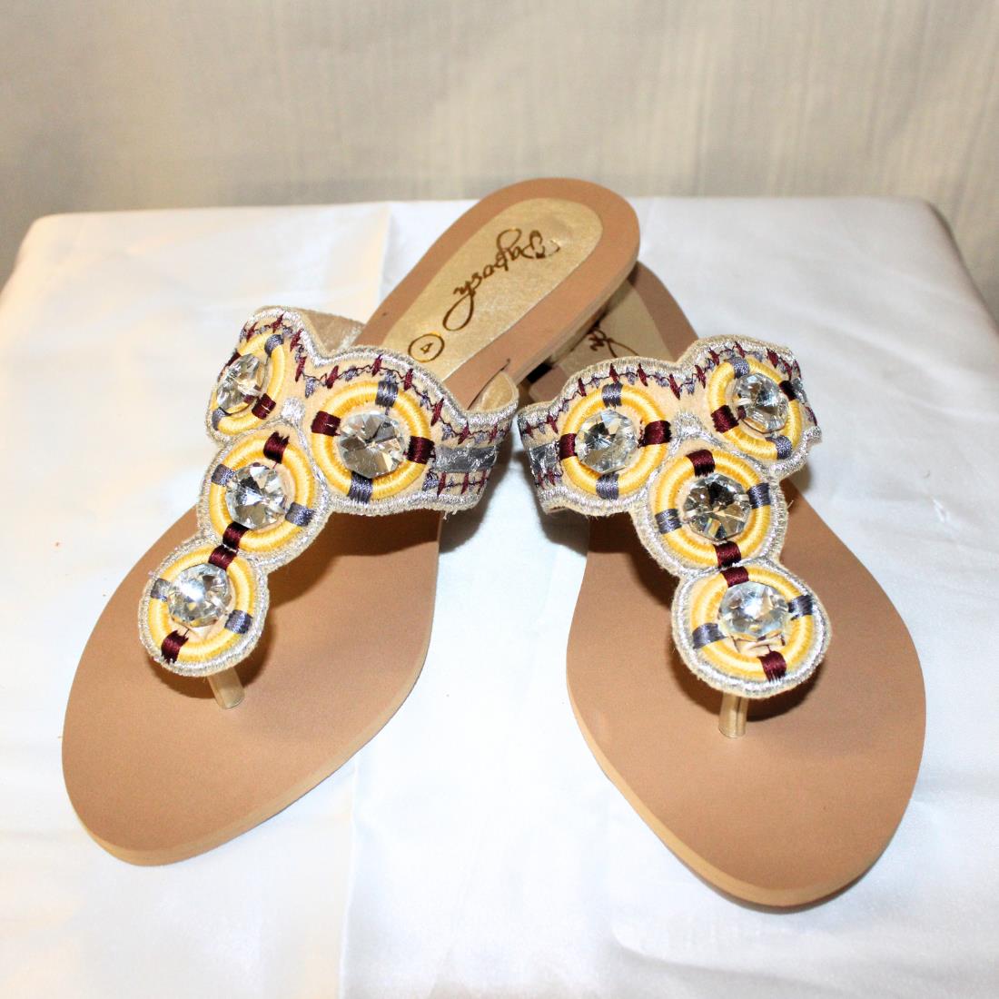Cream & Yellow Ladies Shoes