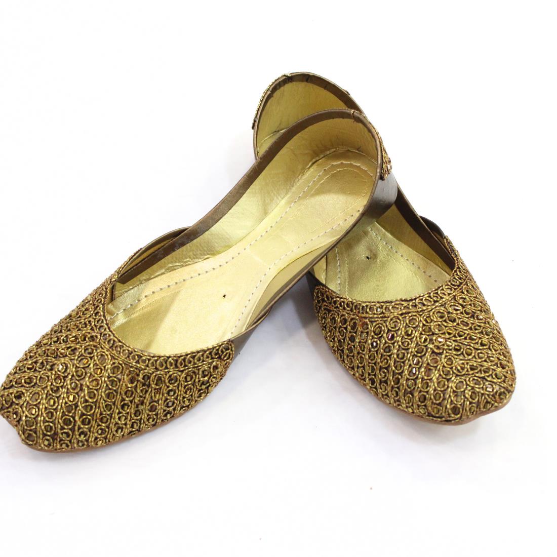 Chocolate & Gold Ladies' Shoes