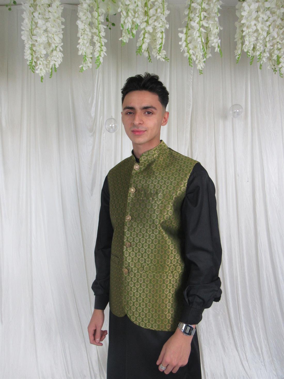 Green Mens Waistcoat