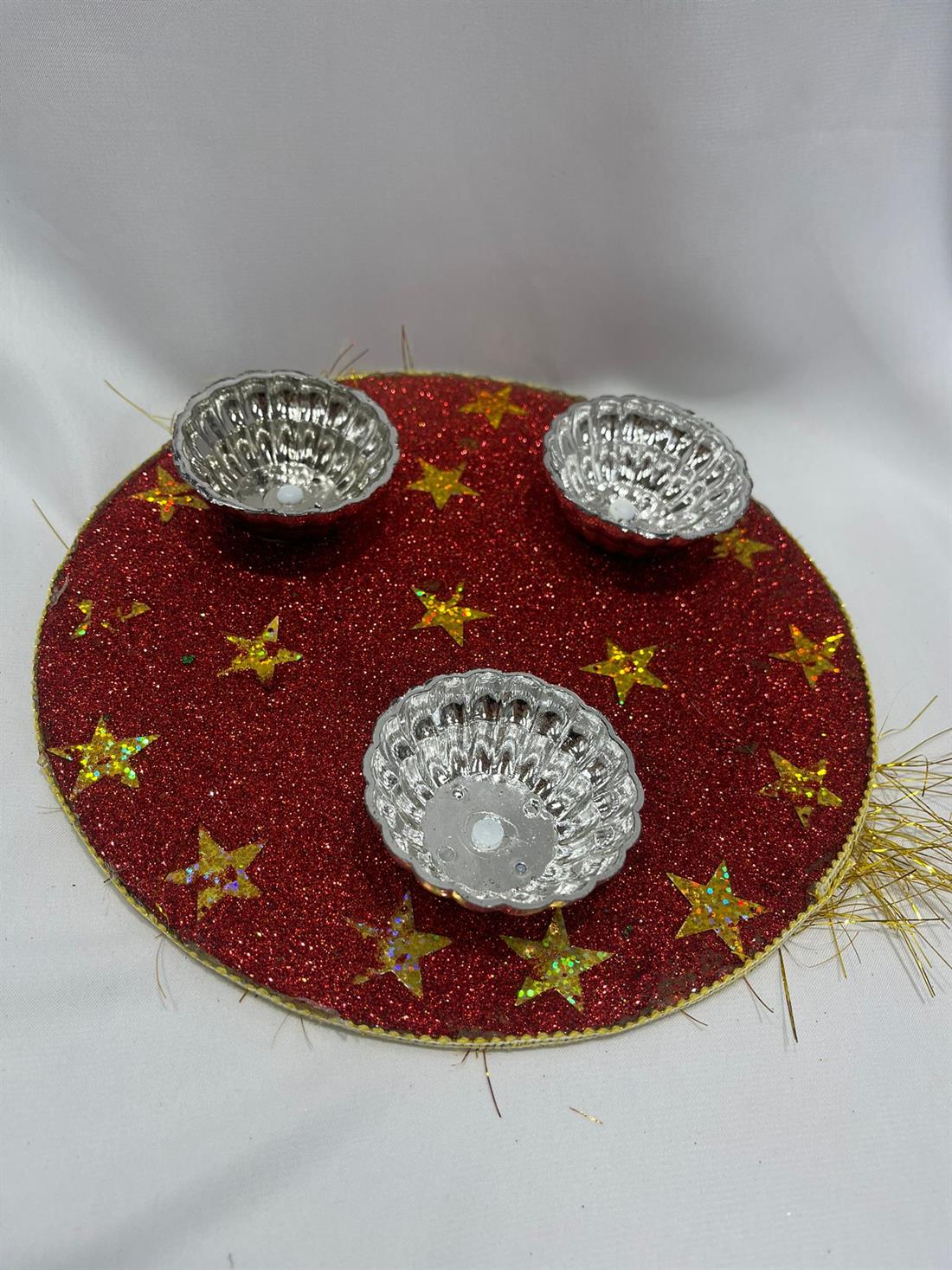 Red Mehndi Plates
