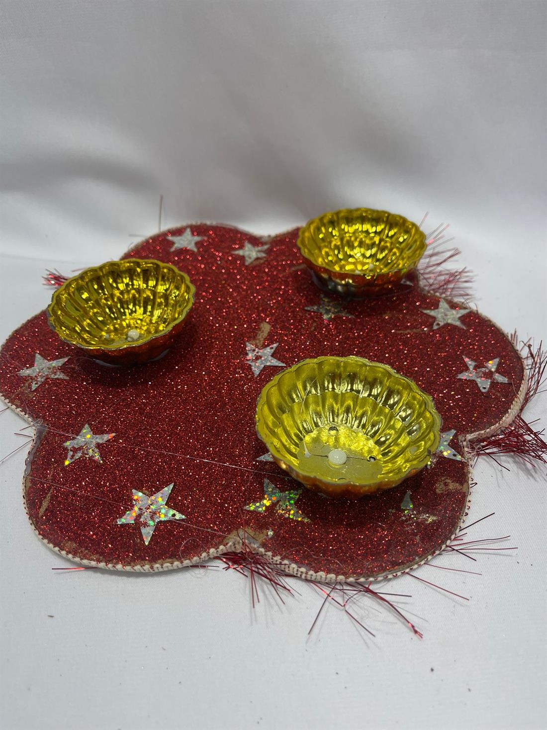 Red Mehndi Plates