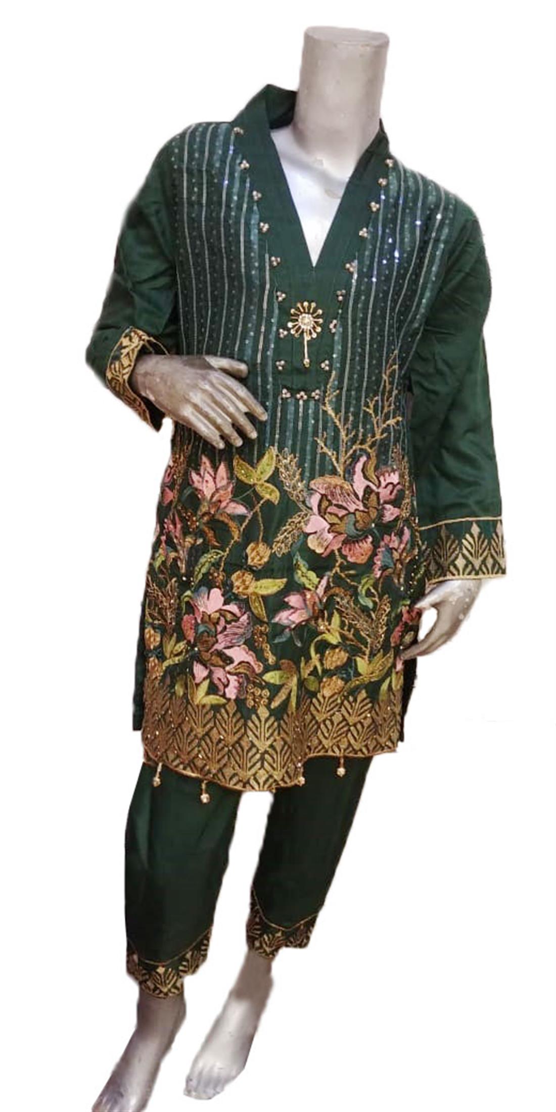 Bottle Green Kids Suit 2 Piece