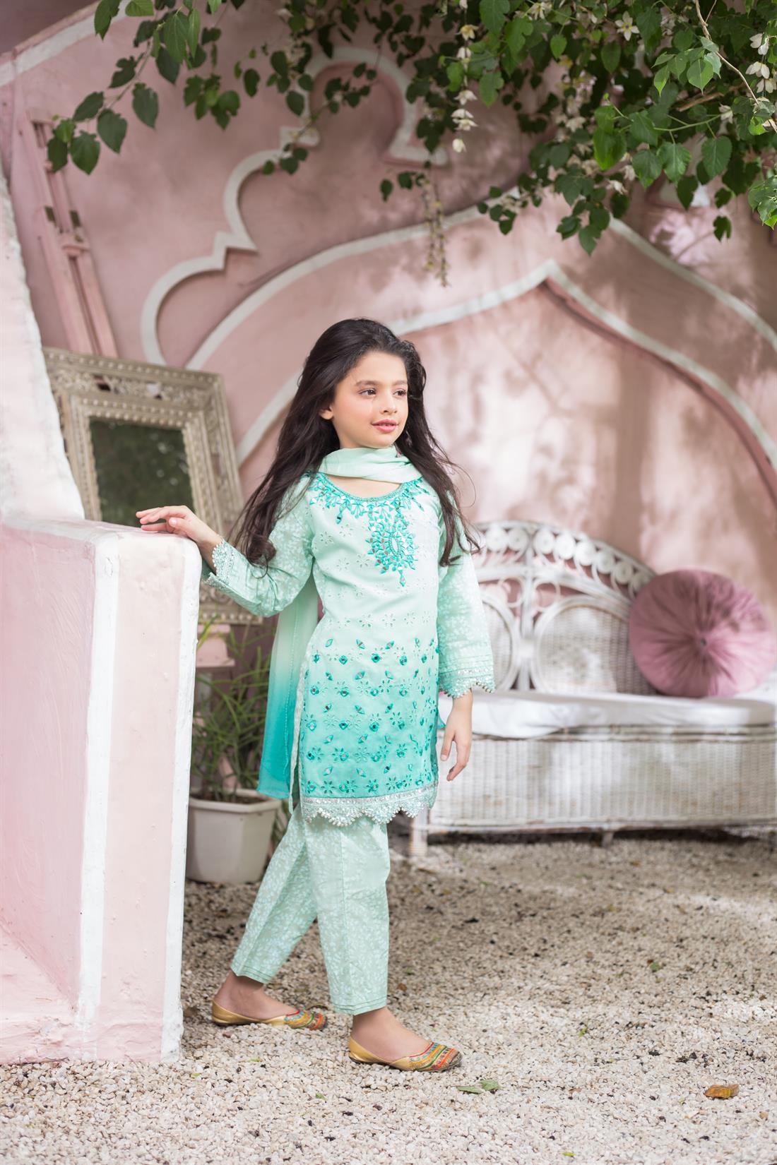 Mint B Printed Chiffon Girlswear