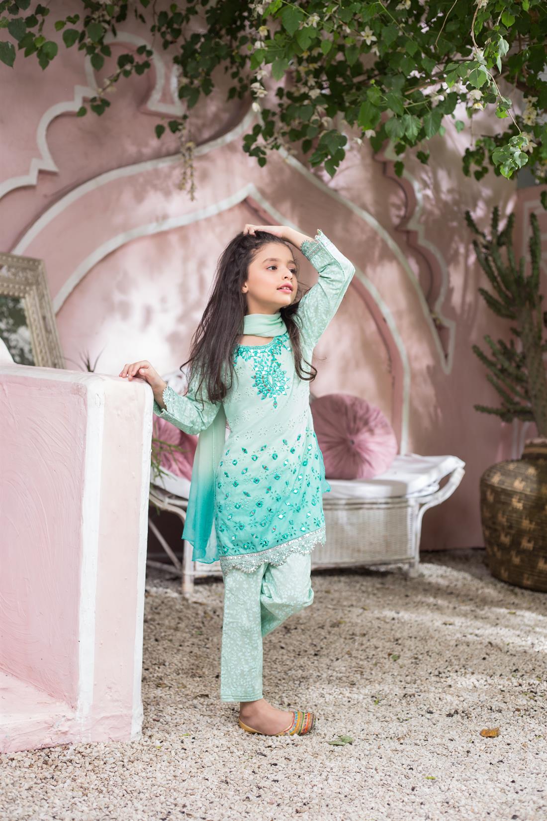 Mint B Printed Chiffon Girlswear