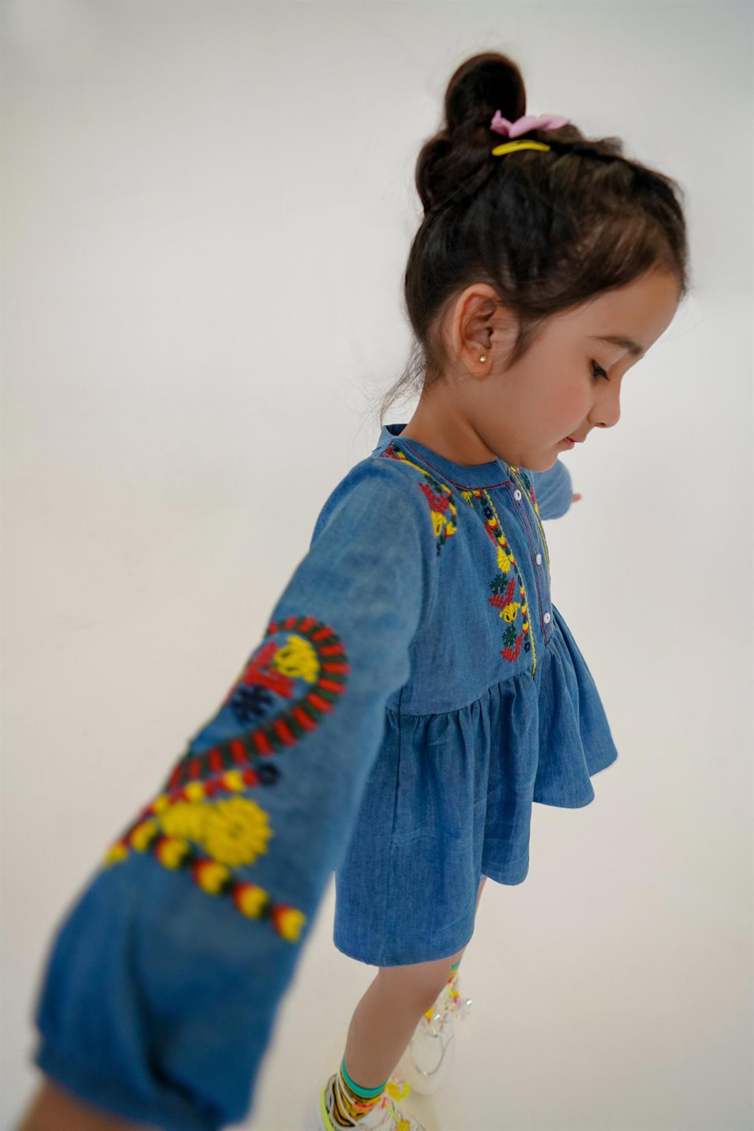 Blue & RED Embroidered Girlswear