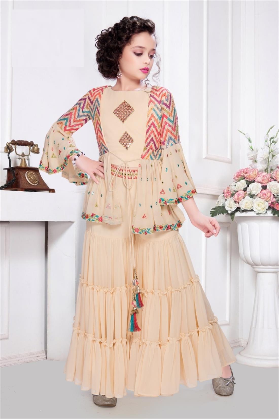 Peach & Multicolour Girlswear