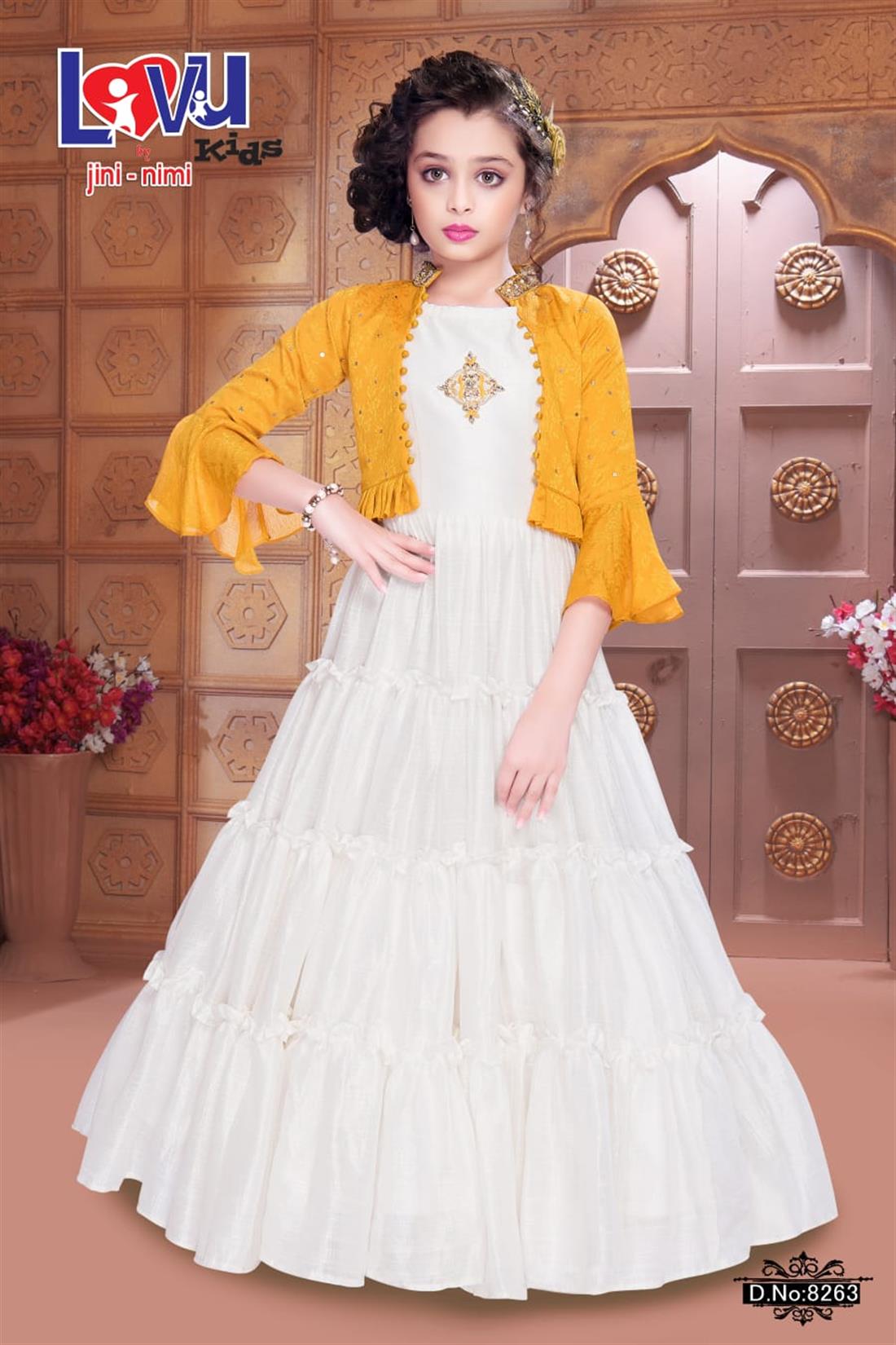 Yellow & Cream Embroidered Girlswear