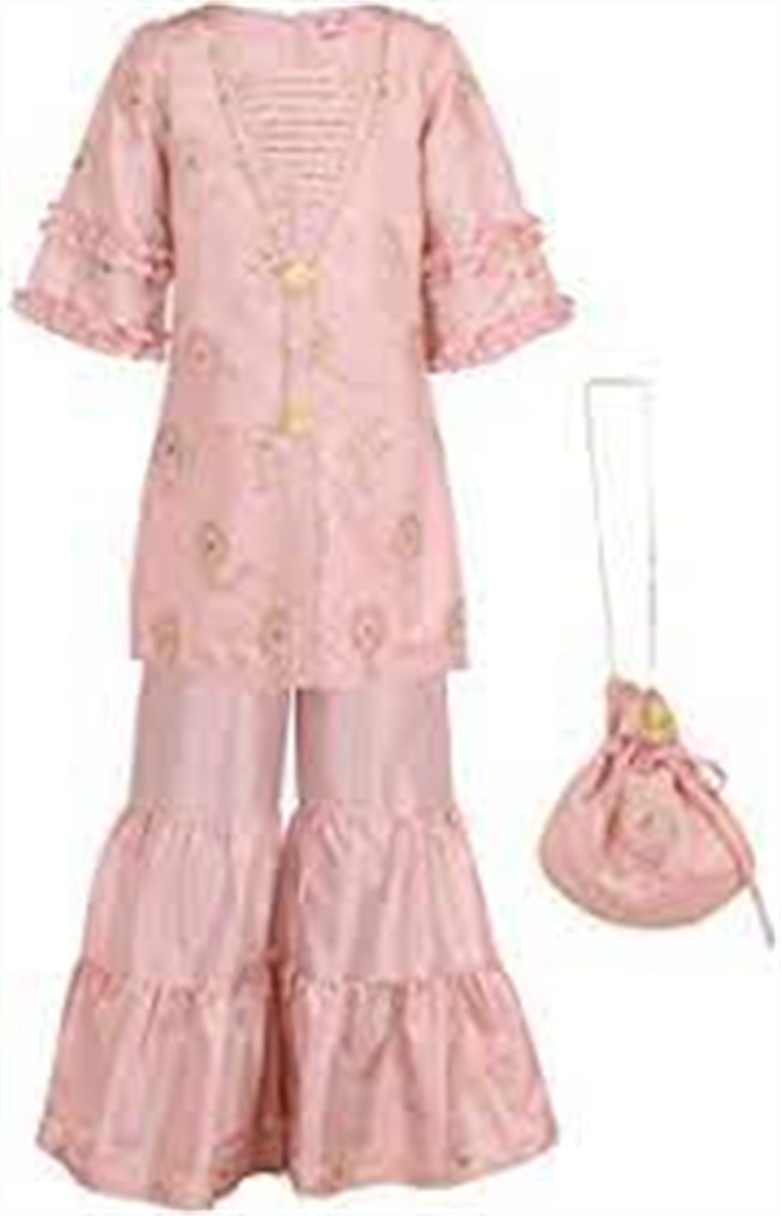 Baby Pink Gharara Girlswear