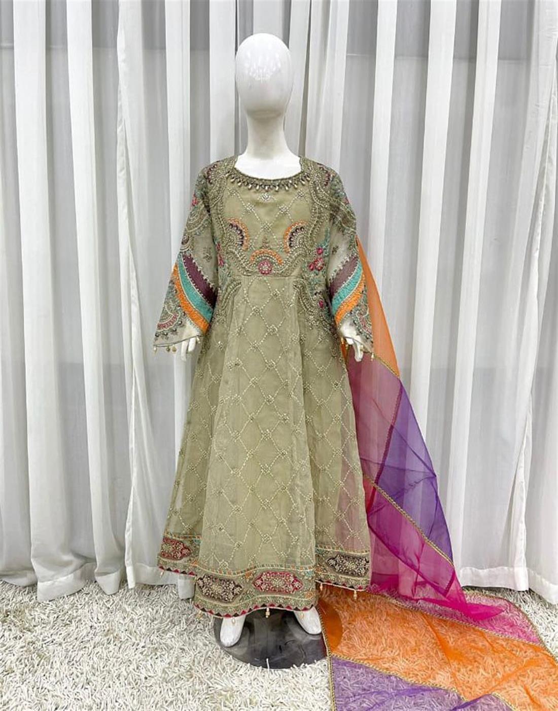 Beige & Multicolour Girlswear
