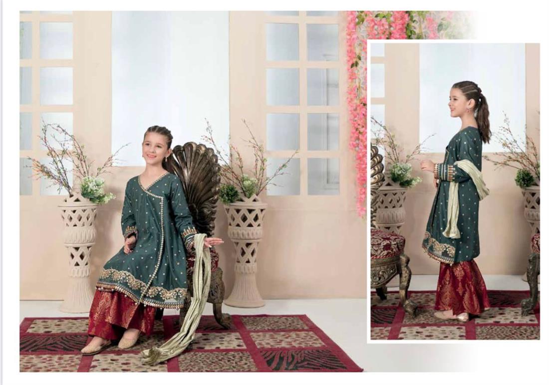 Green & Maroon Girlswear
