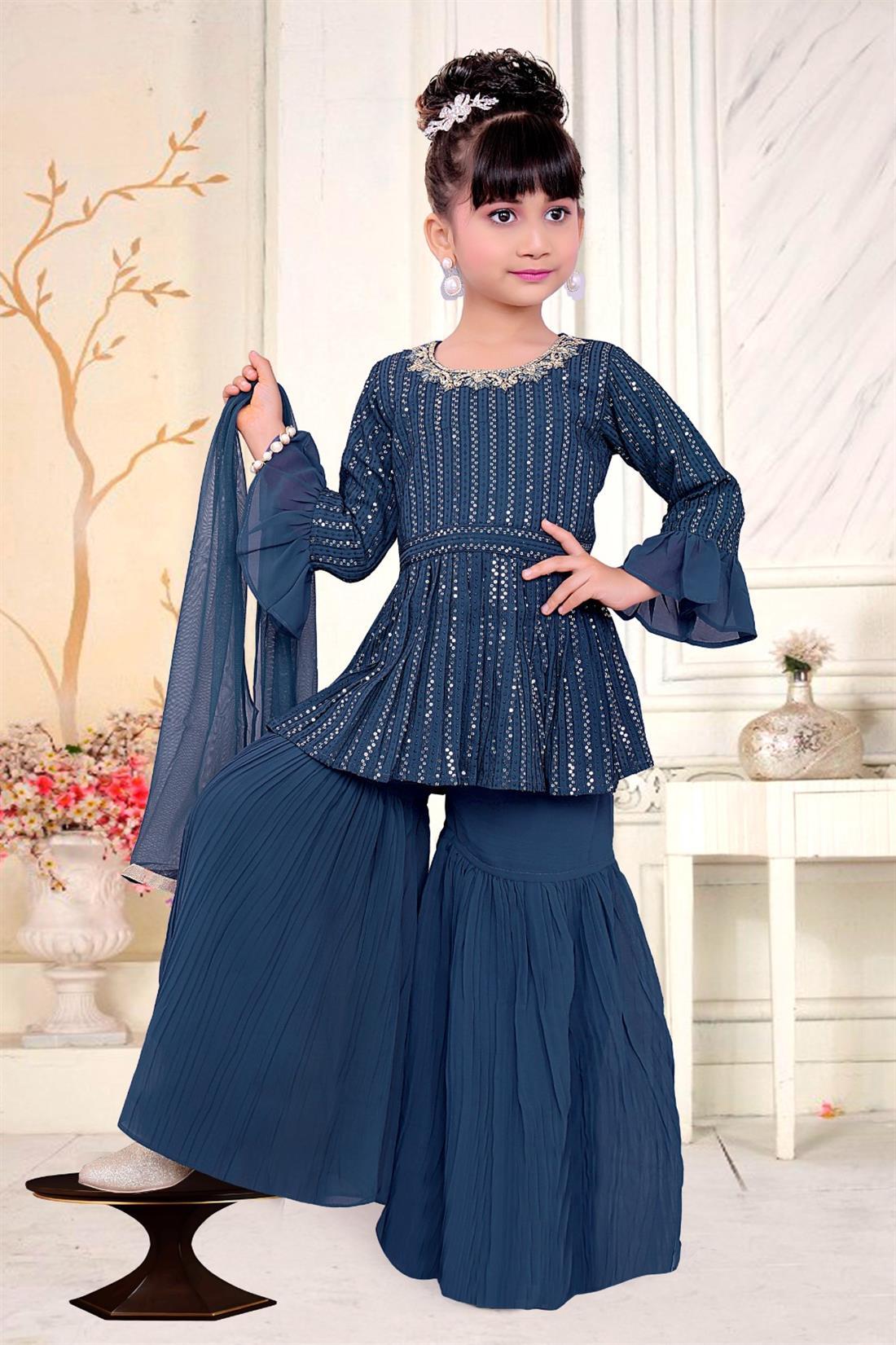 Blue Girls 3 Piece Suit.