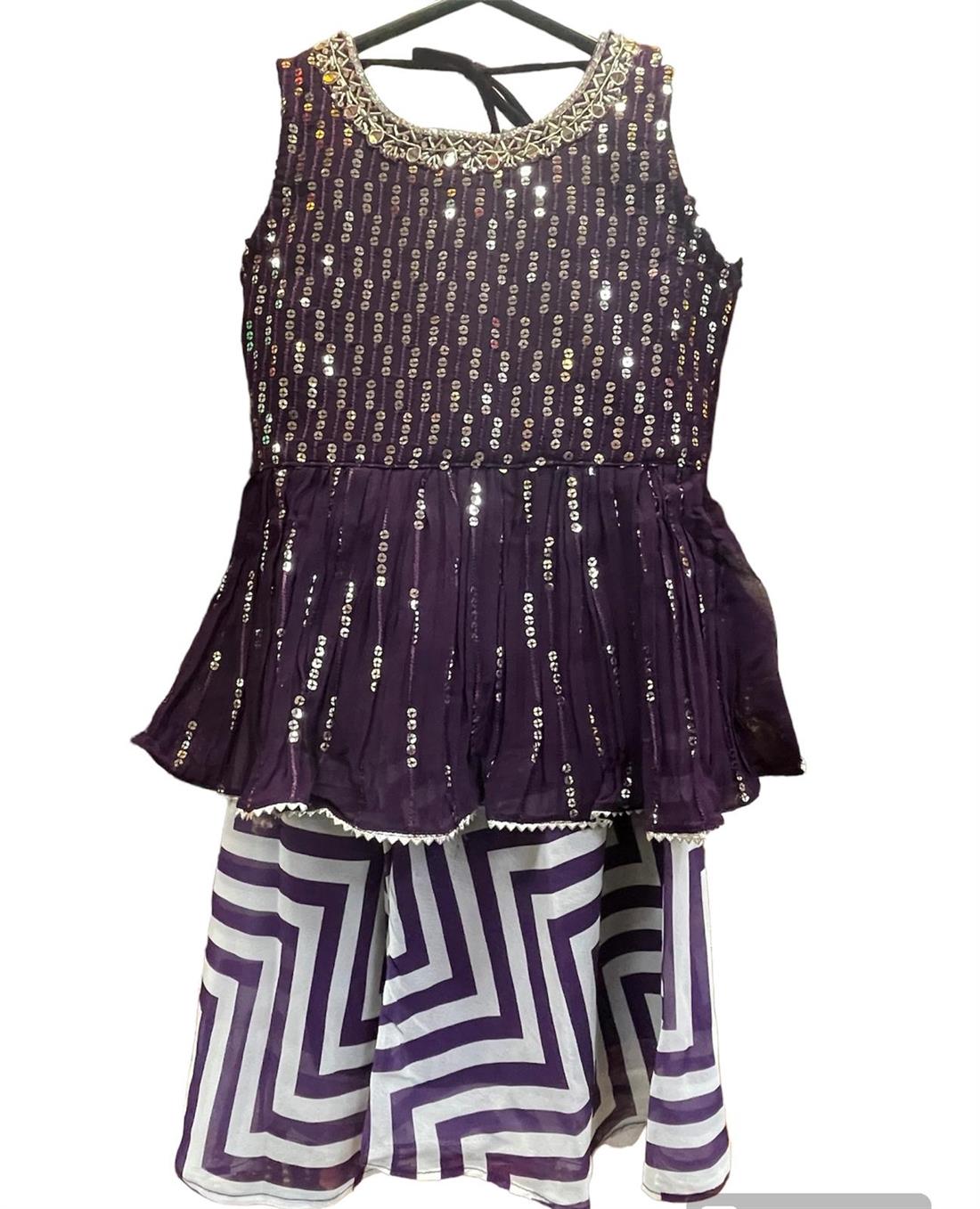 Purple Georgette Girlswear