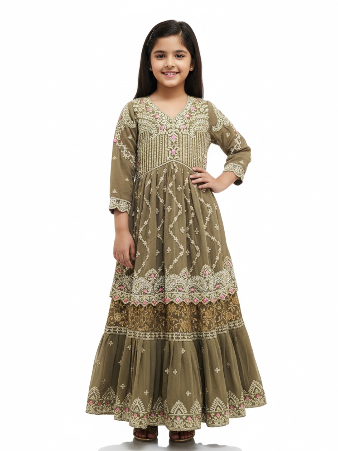 Girls 3 piece readymade suit