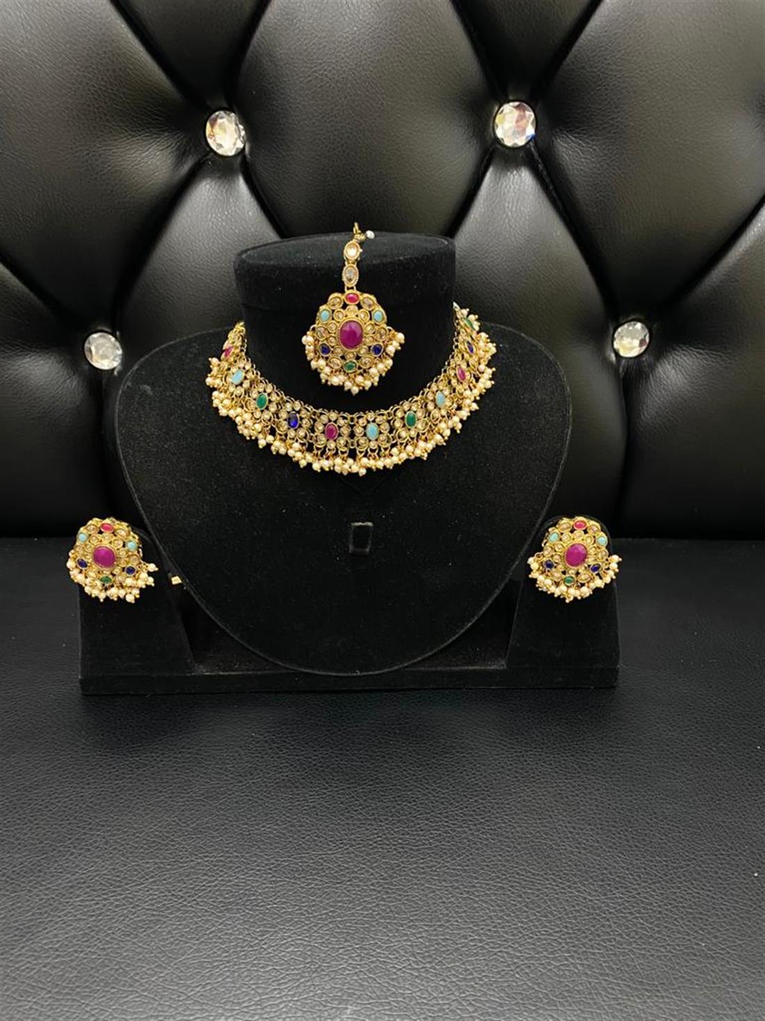 Gold & Multicolour Necklace Sets